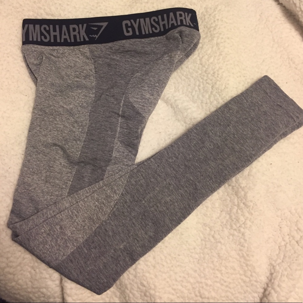 XS Gymshark Flex Leggings Steel Blue/Navy Marl